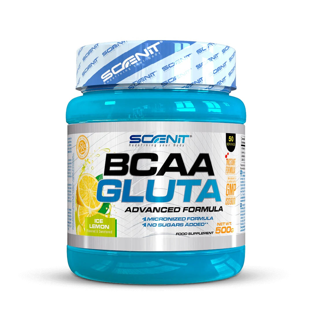 BCAA GLUTA (500 g and 1 kg) - Branched Chain Amino Acids powder, Lemon