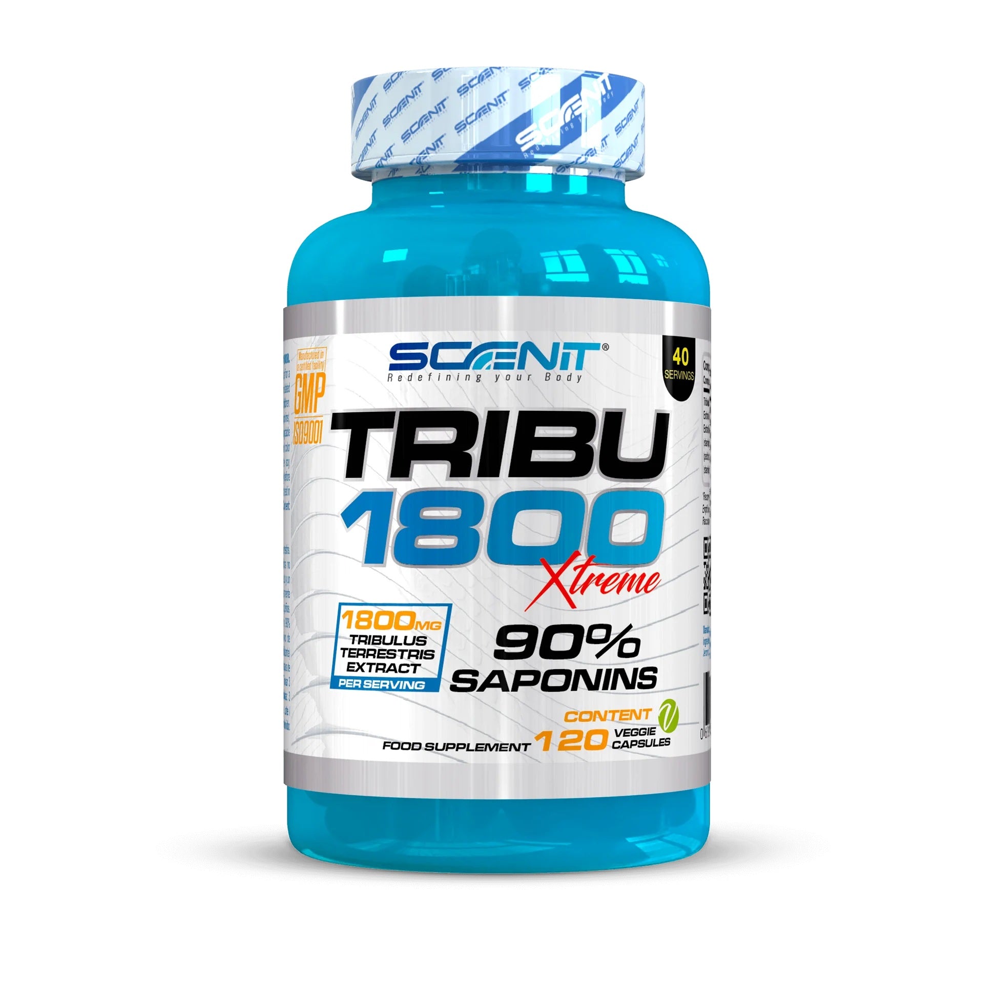 Tribu 1800 XTREME - Tribulus Terrestre's 90% saponins in 120 vegan capsules